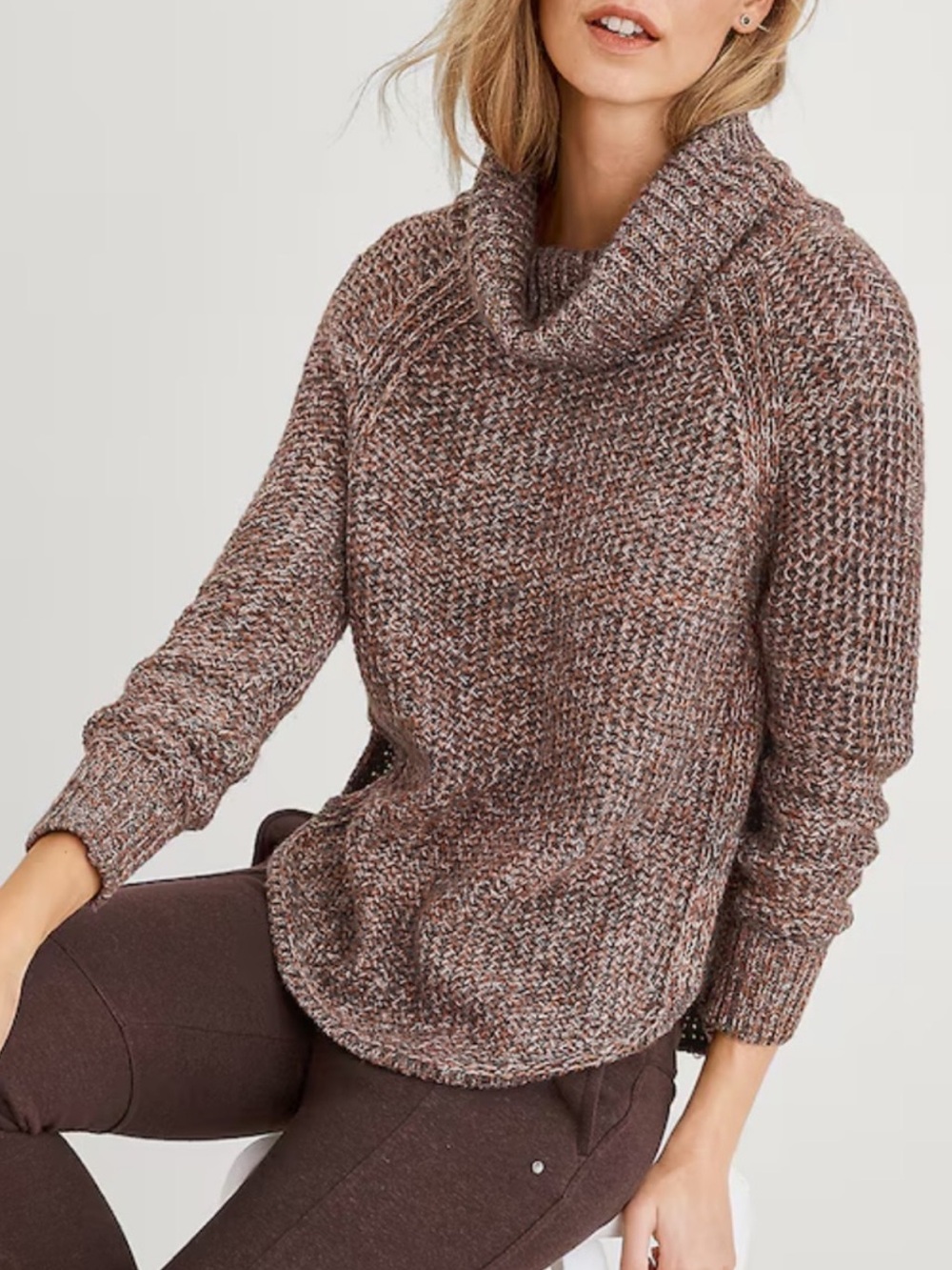 Prana Callisto Chunky Knit Turtleneck Sweater Sz XL Wool Alpaca
